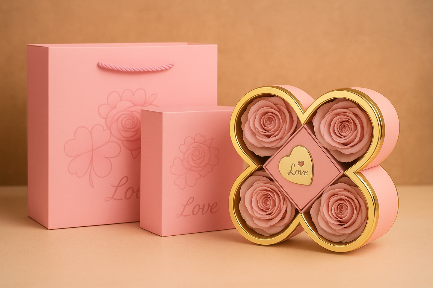 Coffret Fleurs Éternelles & Bijou Personnalisé